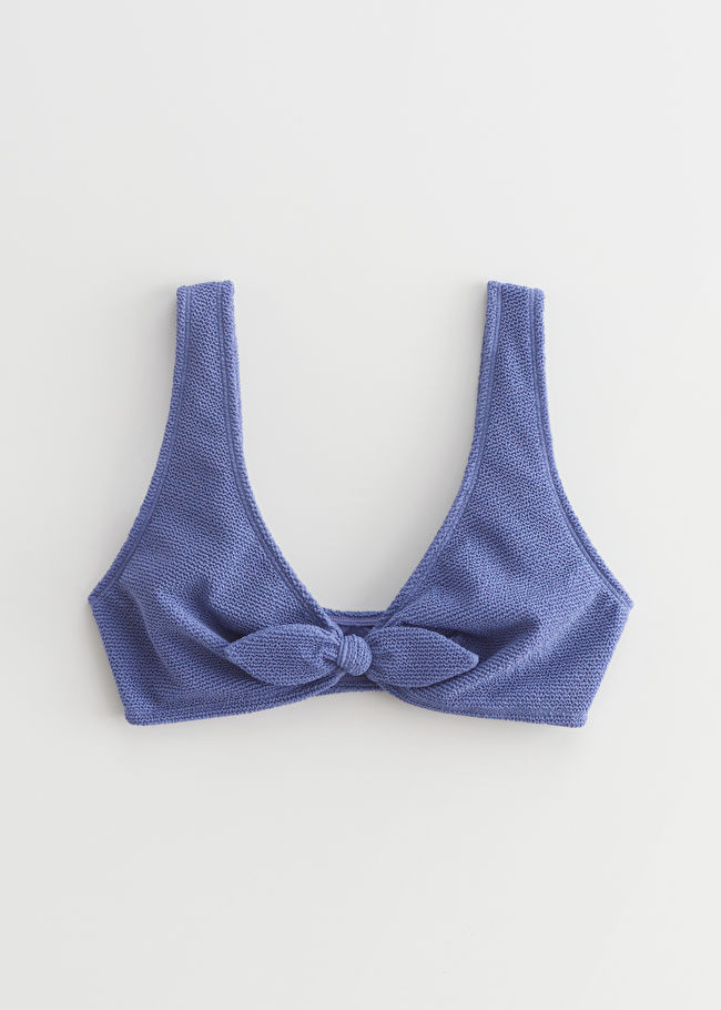 Crepe Knot Tie Bikini Top | & Other Stories US