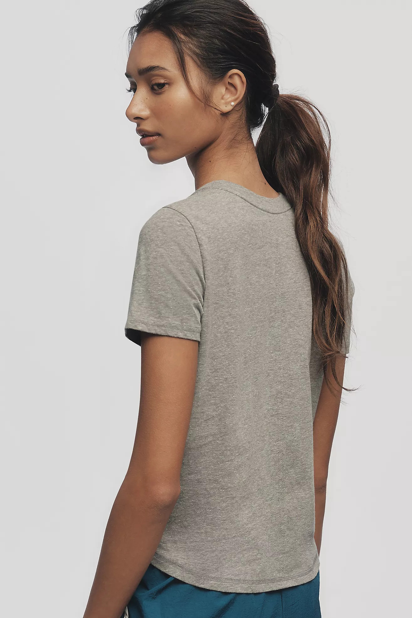 Bennie 100% Cotton Slim Crew Neck Tee | Anthropologie (US)