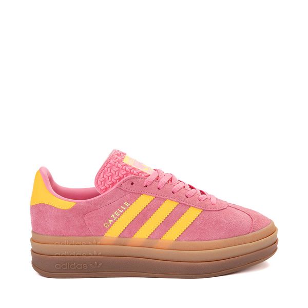 Womens adidas Gazelle Bold Athletic Shoe - Bliss Pink / Spark Yellow / Gum | Journeys