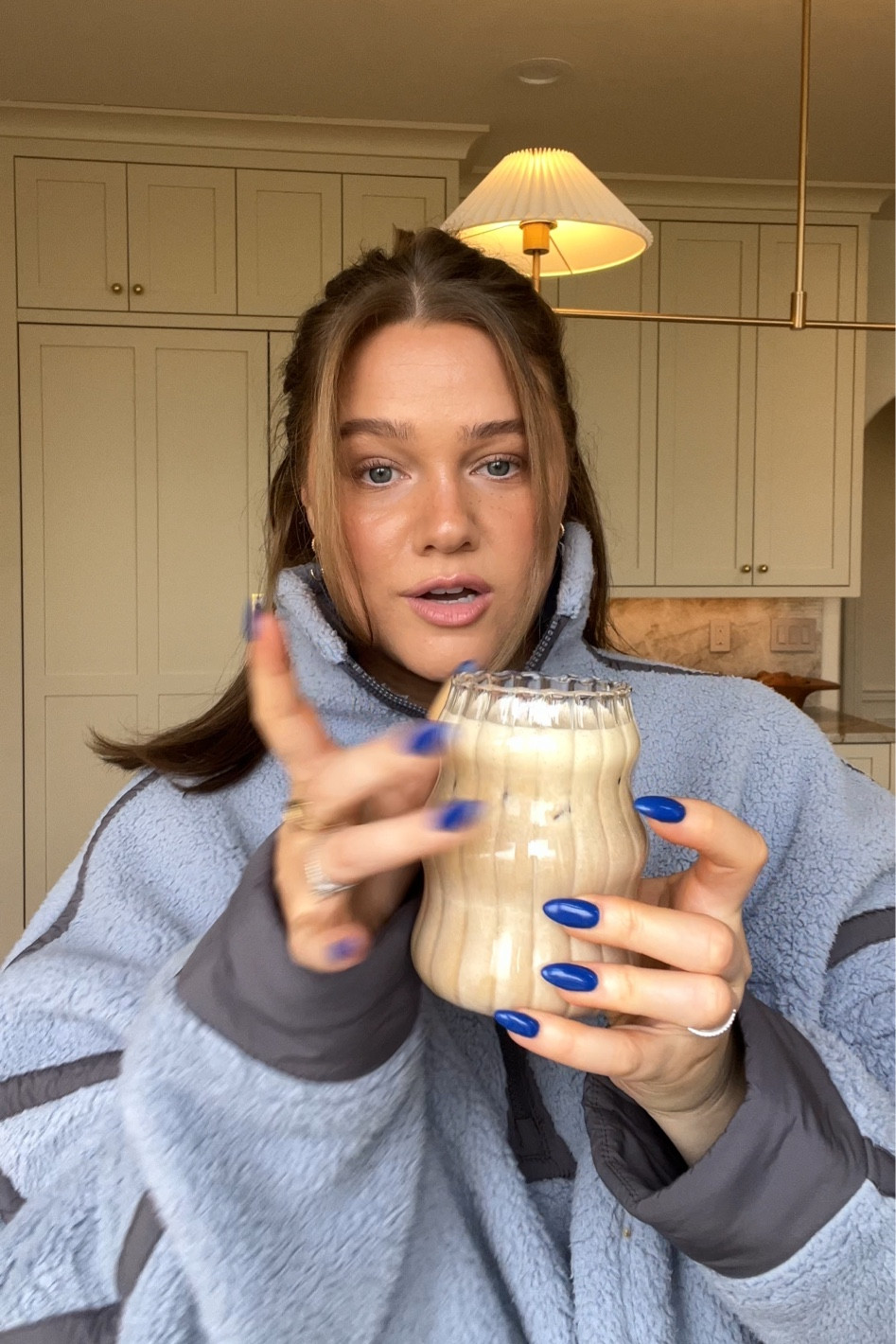 Get your true size in the Sherpa it’s so cozy and soft I have two and love them!!! Tts M. Sleeves run long fyi. Abercrombie pants are long also and love the wide leg. Wearing a L  

#LTKFindsUnder100