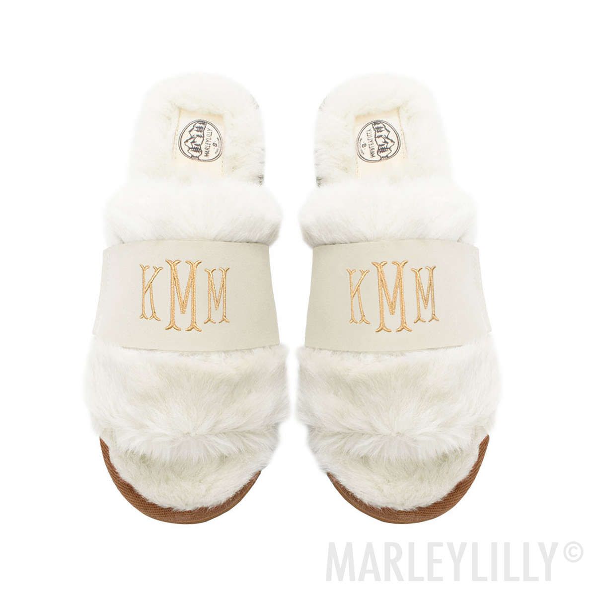 Monogrammed Fuzzy Slippers | Marleylilly