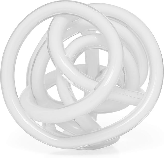 Torre & Tagus Orbit Glass Décor Ball, Large, White | Amazon (US)