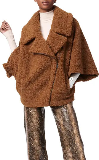 Bernardo Faux Shearling Cape Jacket | Nordstrom | Nordstrom