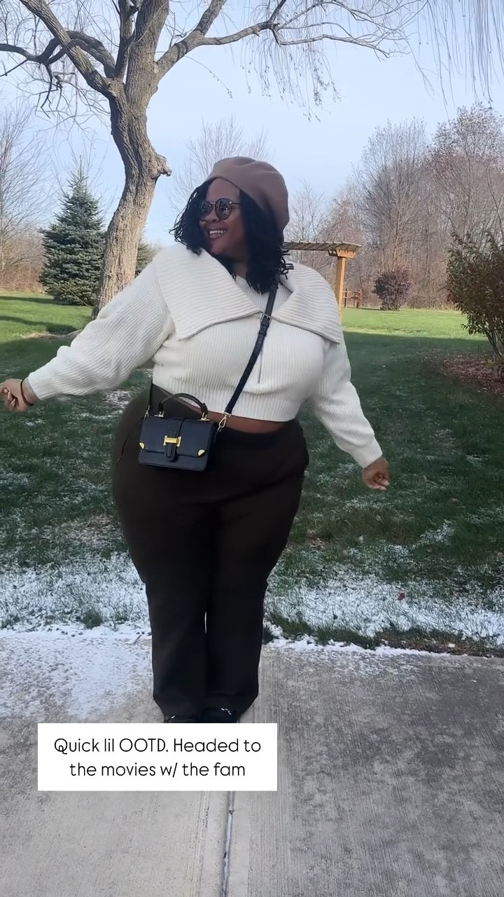 Quick little casual OOTD! We love crop tops 😍 especially in the winter 🤭 

#LTKPlusSize #LTKStyleTip