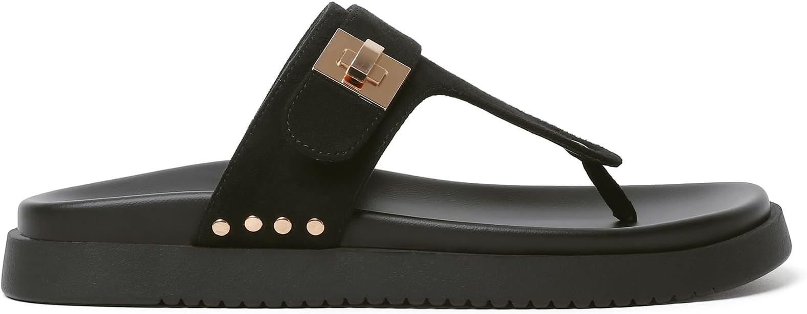 Womens Summer Sandals Casual Adjustable Arch Support Comfortable Thick Sole Flat Sandals | Amazon (US)