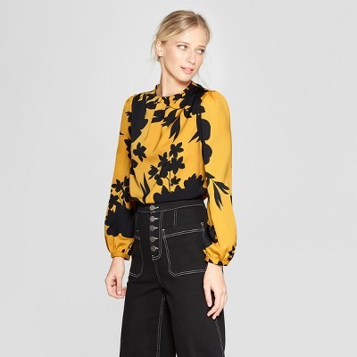 Women's Long Bishop Sleeve High Neck Blouse - Who What Wear™ | Target