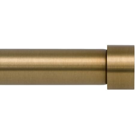 Ivilon Drapery Window Curtain Rod - End Cap Style Design 1 Inch Pole. 28 to 48 Inch Color Warm Go... | Amazon (US)