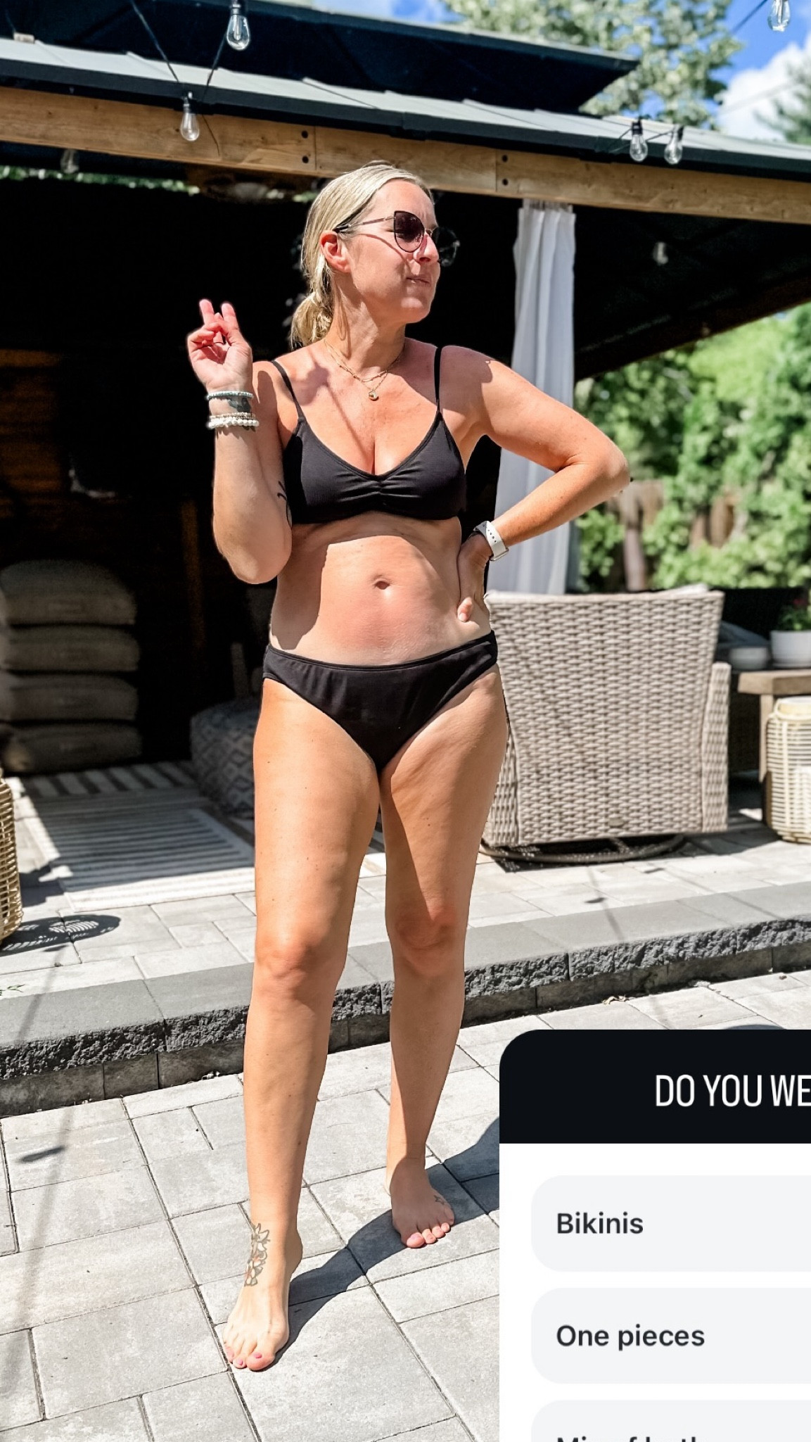 Medium top and large bottoms! 
Comfy, supportive and chic! 

#LTKSummerSales #LTKMidsize #LTKSwim