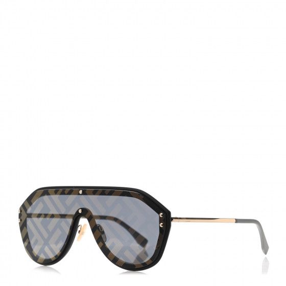 FENDI FF Fabulous Shield Sunglasses FF M0039/G/S Black | Fashionphile