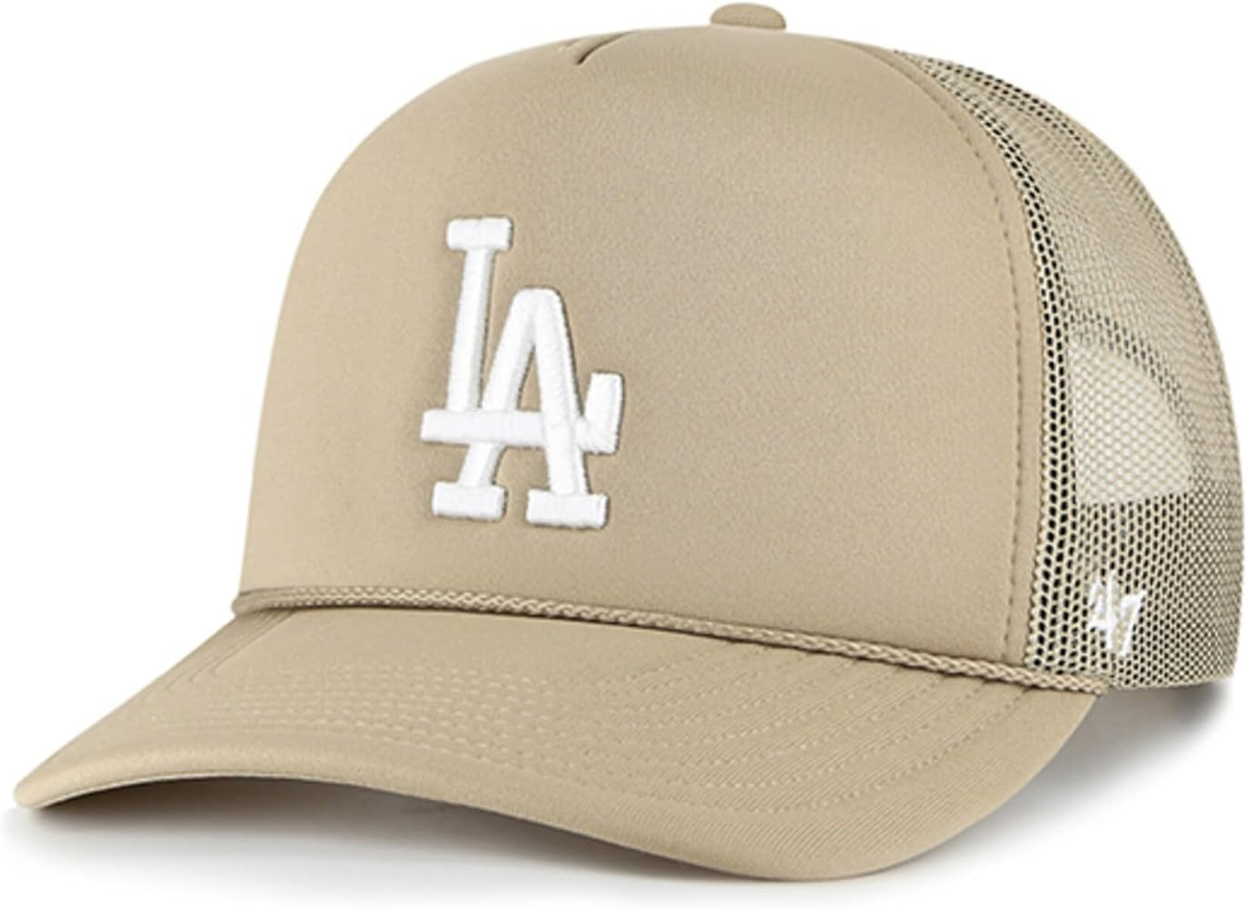 47 Brand MLB Unisex Khaki Primary Logo Foam Trucker Adjustable Mesh Snapback Hat Adult One Size F... | Amazon (US)