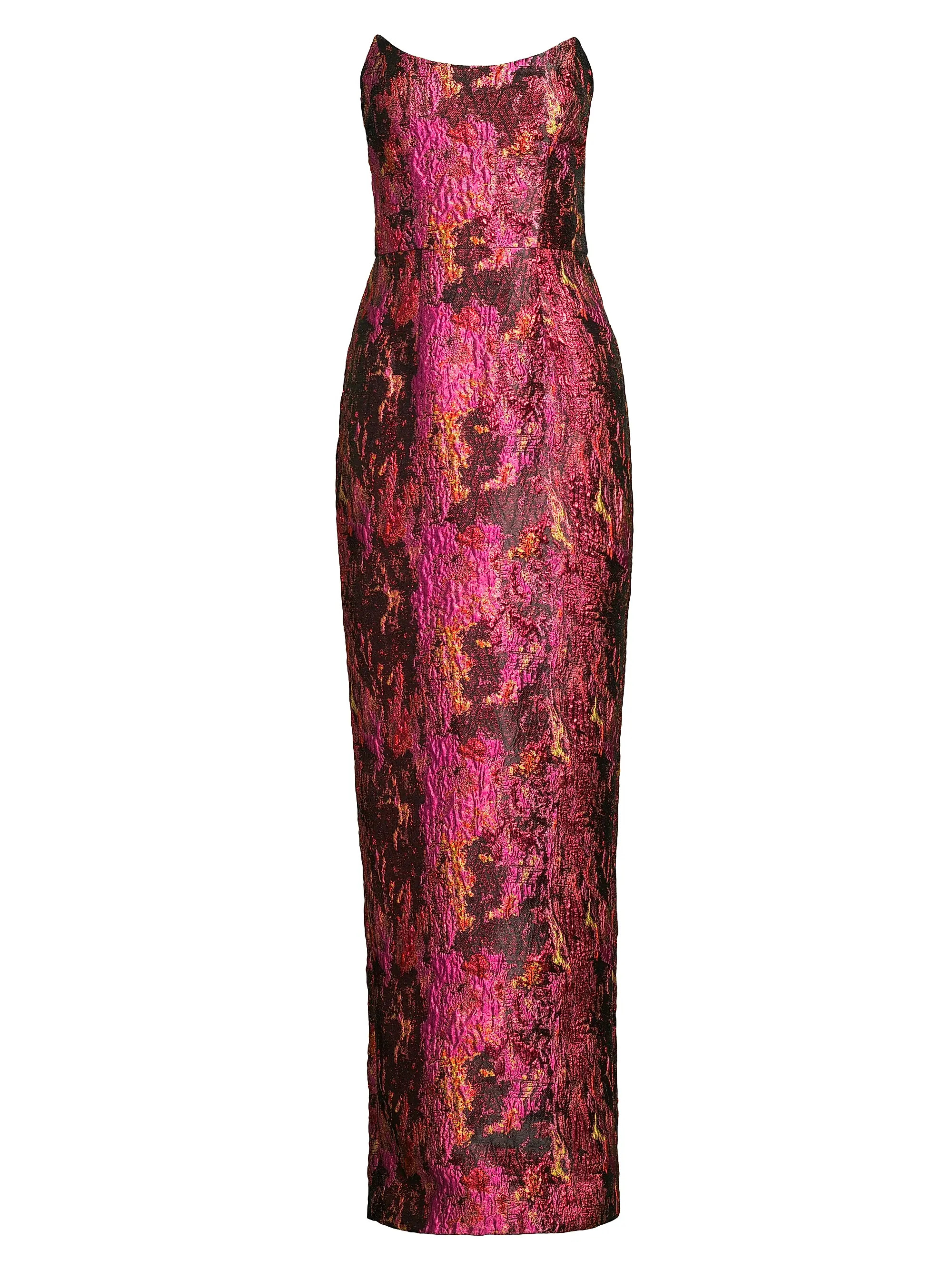 Black Halo Lumina Jacquard Strapless Gown | Saks Fifth Avenue | Saks Fifth Avenue