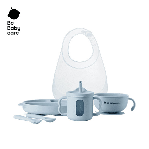 Bc Babycare Silicone Baby Feeding Set, 6-Piece Toddler Dinnerware Set with Suction Plate, Bowl, B... | Walmart (US)