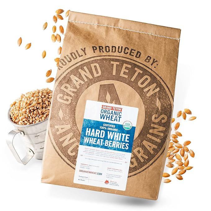 Grand Teton - 100% Organic Hard White Wheat Berries, US-Grown Wheat Berries Bulk, Packed with Fib... | Amazon (US)