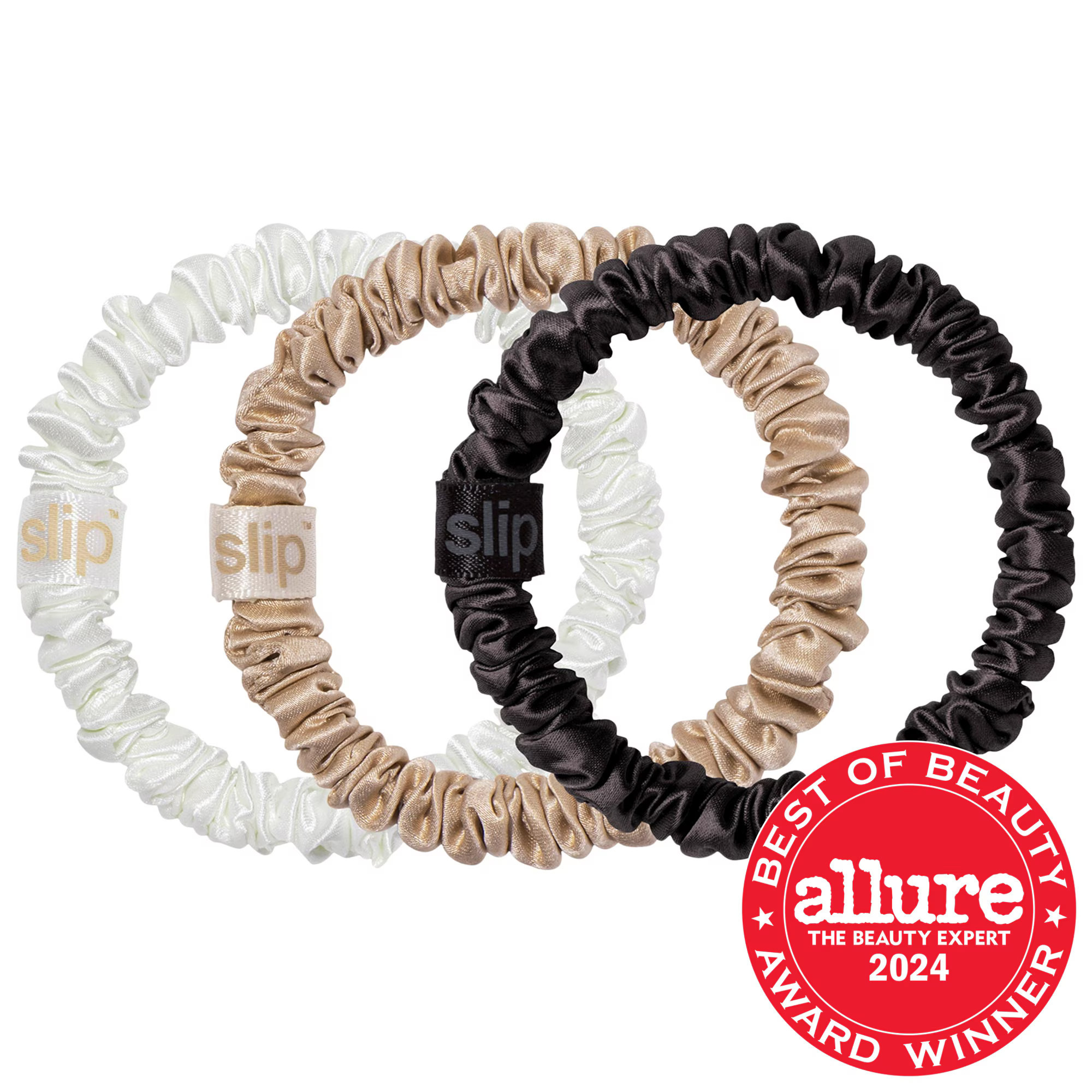 Slipsilk Skinny Scrunchies - 3 pack Dame 3 scrunchies / pack | Sephora (US)