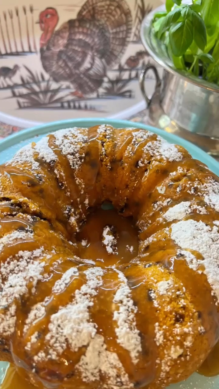 Caramel chocolate chip pumpkin pound cake: Only 4 ingredients and will have your kitchen smelling amazing and create a delicious dessert for your family or guests. 
1 can pumpkin
Butter cake mix (dry mix only)
Chocolate chips
Caramel syrup
Bake at 350 for 40 minutes 

#LTKSeasonal #LTKHome #LTKFamily