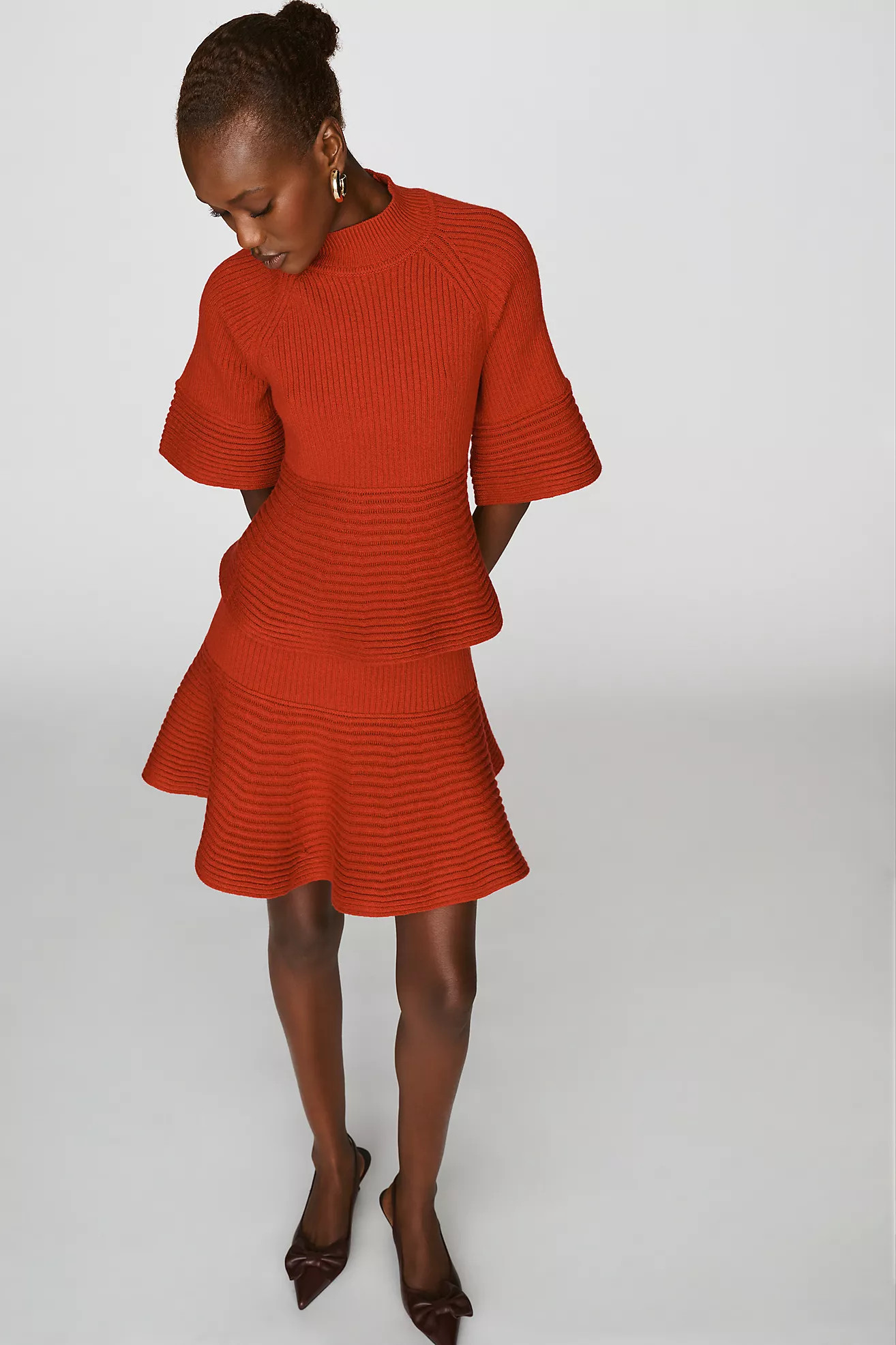 Merino Wool Blend Mock Neck Sweater | Anthropologie (US)
