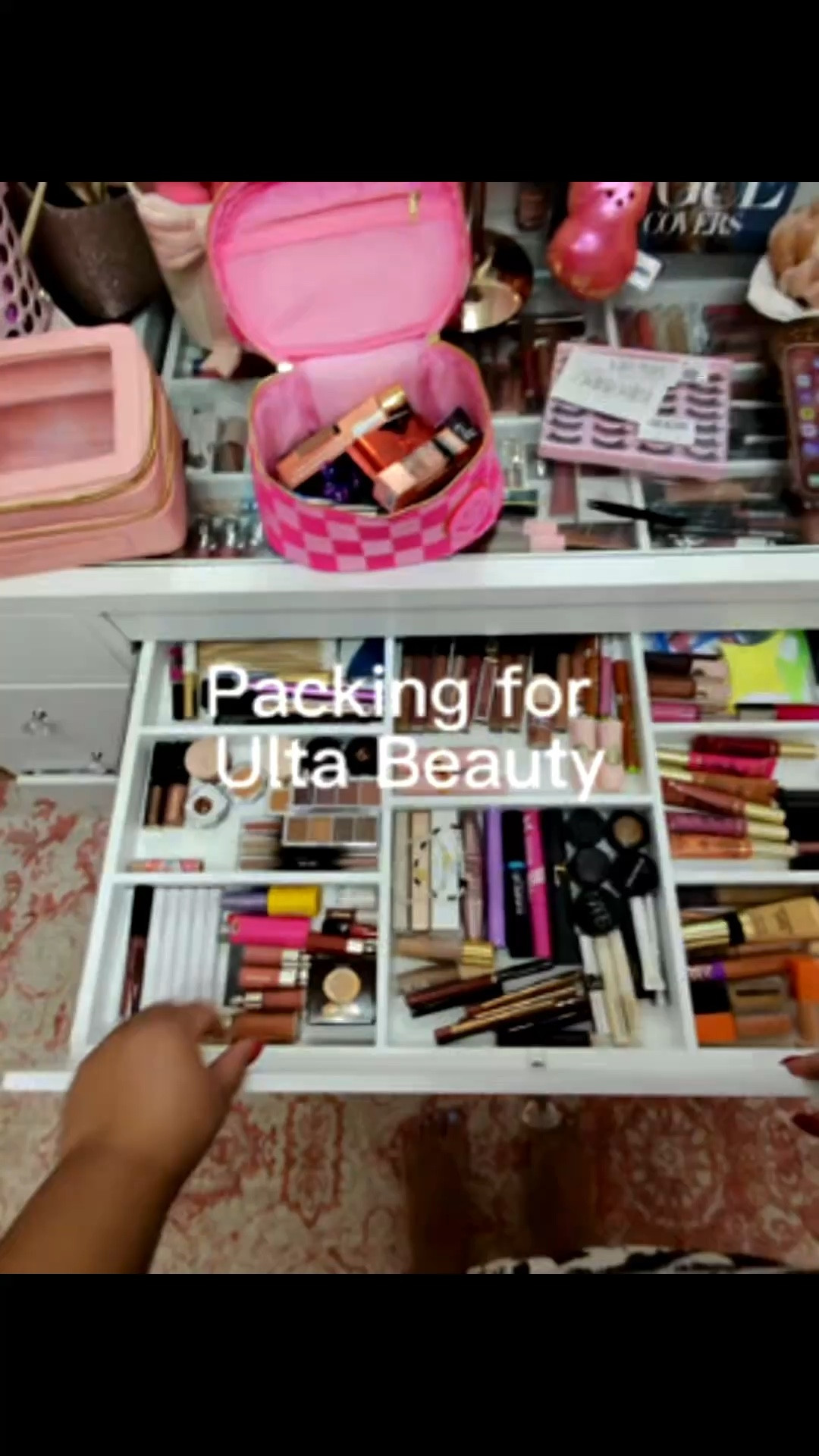 Packing for the Ulta Beauty event this week 💄✨  

Clearing out my beauty room and making space because I already know I’m coming back with SO much new Ulta Beauty swag 😍  

Here’s a little sneak peek of my setup + some of the goodies I’m bringing with me—stay tuned for all the glam, hauls, and must-haves! 💕

#LTKTravel #LTKvlog #LTKBeauty