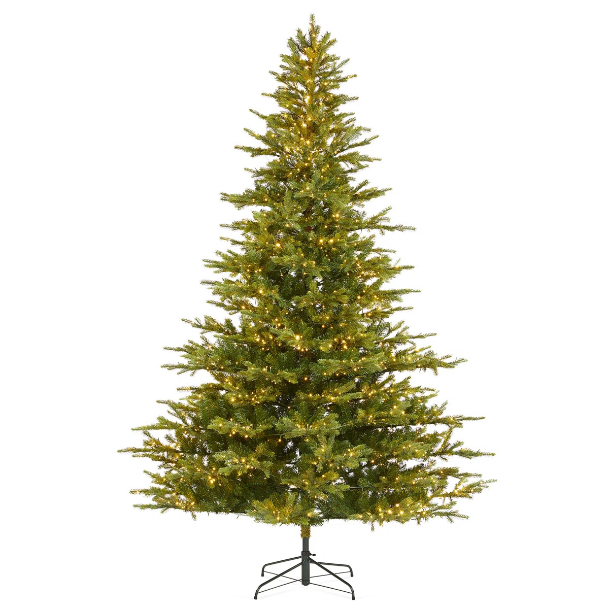 Leilonie Vibrant Evergreen Fir Pre-Lit Green Full Fir Artificial Christmas Tree with Lights | Birch Lane