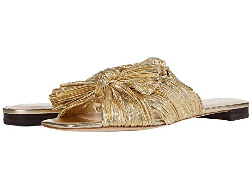 Loeffler Randall Women's Daphne Pleated Bow Slides, Gold, 6 Medium US | Amazon (US)