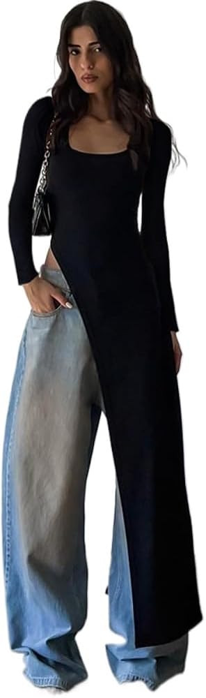 Y2k Tops Square Neck Coquette Tops Going Out Tops Long Sleeve Blouses for Women Long Sleeve Top | Amazon (US)