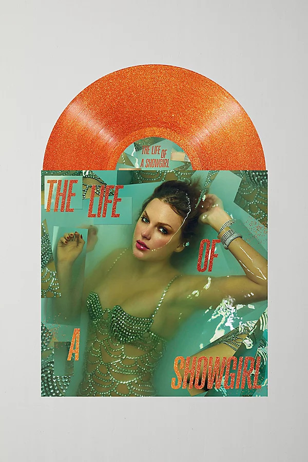 Taylor Swift - The Life of a Showgirl LP in Sweat/Vanilla Perfume Orange Glitter at Urban Outfitters | Urban Outfitters (US and RoW)