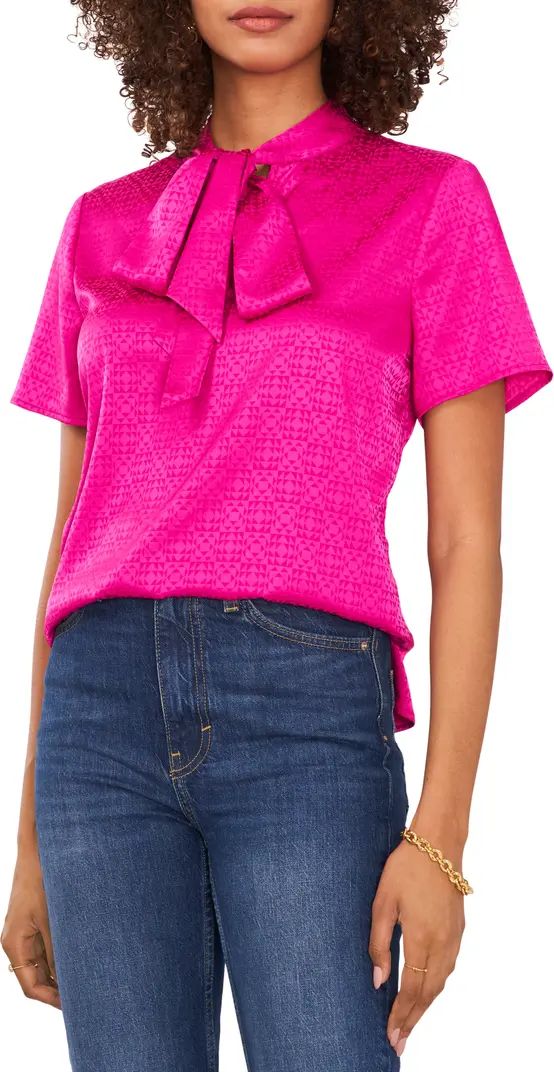 Tie Detail Jacquard Blouse | Nordstrom