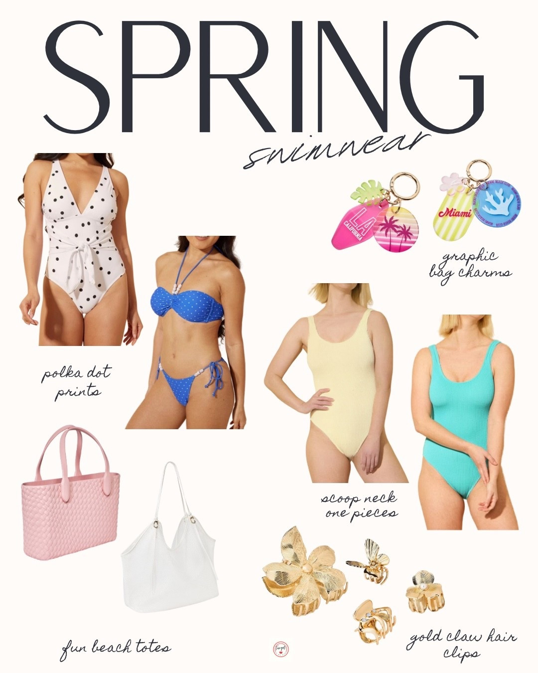 Target Beach Vacation Outfit Ideas, Shade & Shore Swimwear, Graphic Bag Charms, Beach Totes, and Gold Hair Clip Claws Spring Break Ideas #targetstyle #vacationoutfitideas #targetswim 

#LTKTravel #LTKSwim #LTKootd