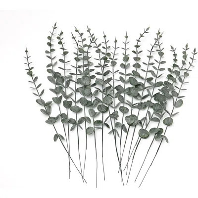 20pcs Eucalyptus Stems Artificial Eucalyptus Leaves Stems Real Green Touch Leaf Branches | Wayfair North America