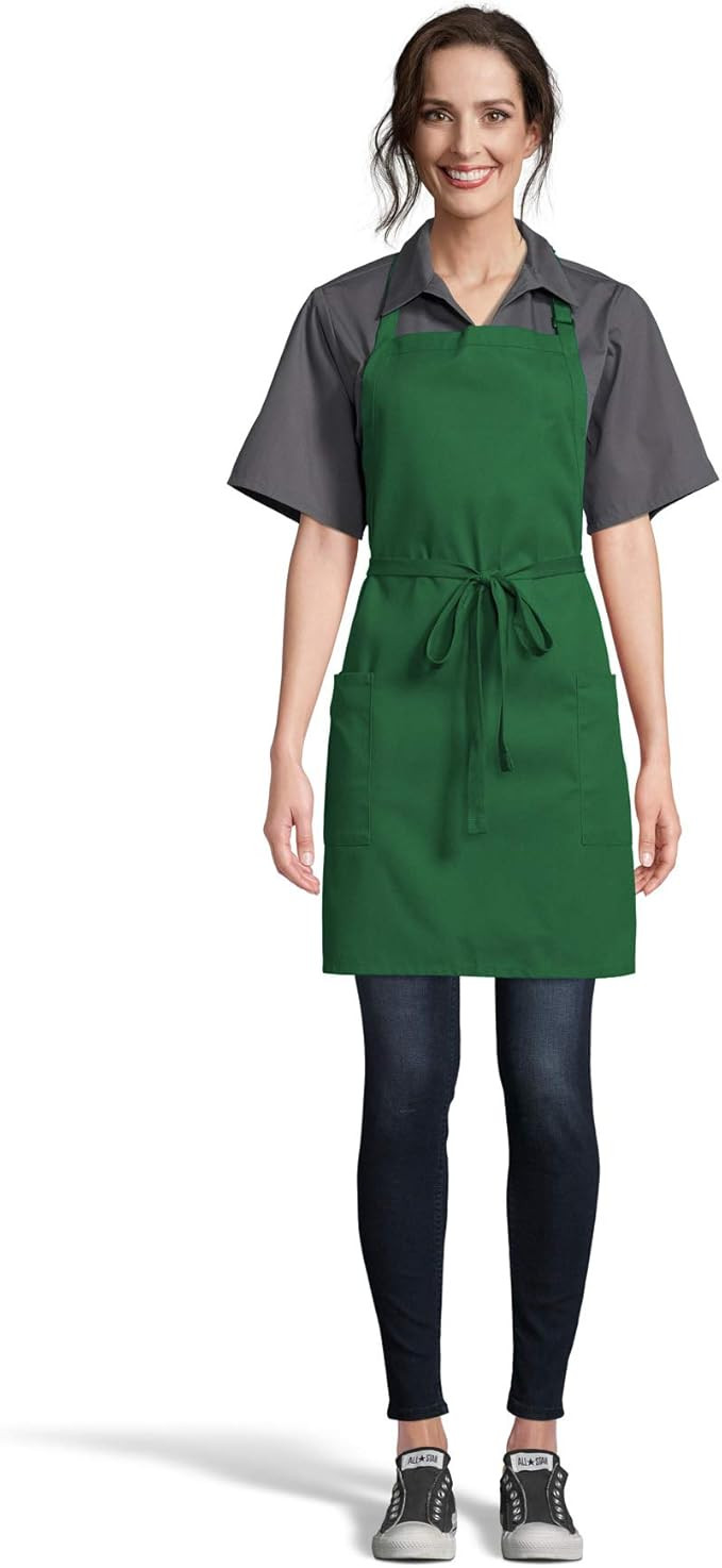Uncommon Threads Bib Aprons with Pockets for Work + Restaurant Uniform | Amazon (US)