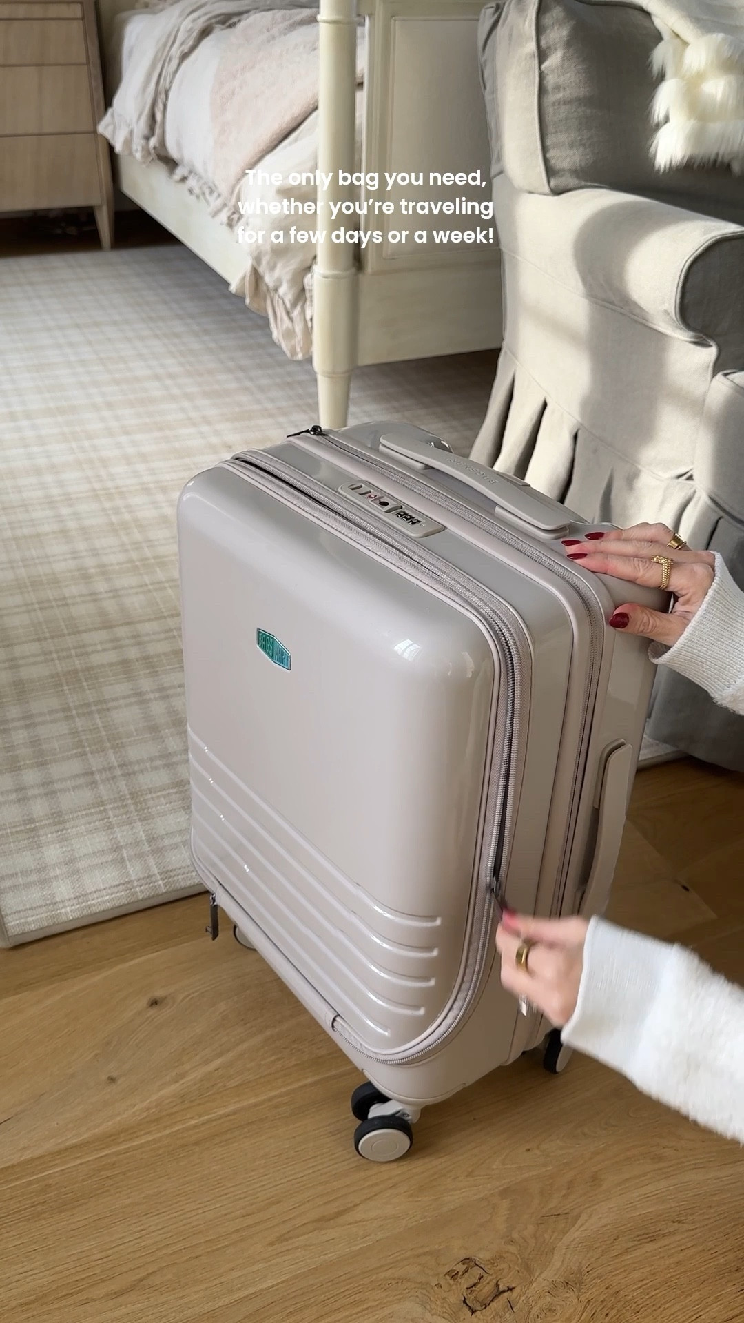 Holiday travel coming up? Pack smarter, not harder - the @bagsmart_official 20” Carry-On is brilliantly designed with a large middle compartment and easy access to your laptop and daily essentials. You can save up to 40% off during their Black Friday Sale. Or use my code CAITLIN10 for 10% off! (Discount code cannot be combined with Black Friday Deals). 

#ad #Bagsmart 

#LTKHoliday #LTKTravel #LTKGiftGuide