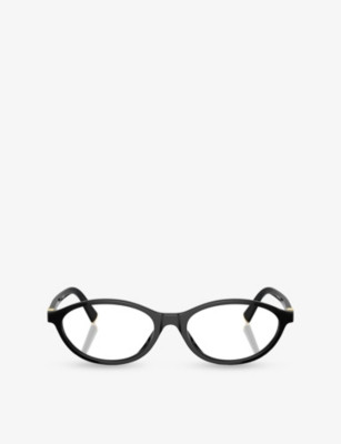 MU 09XV Oval-Frame Acetate Glasses | Selfridges