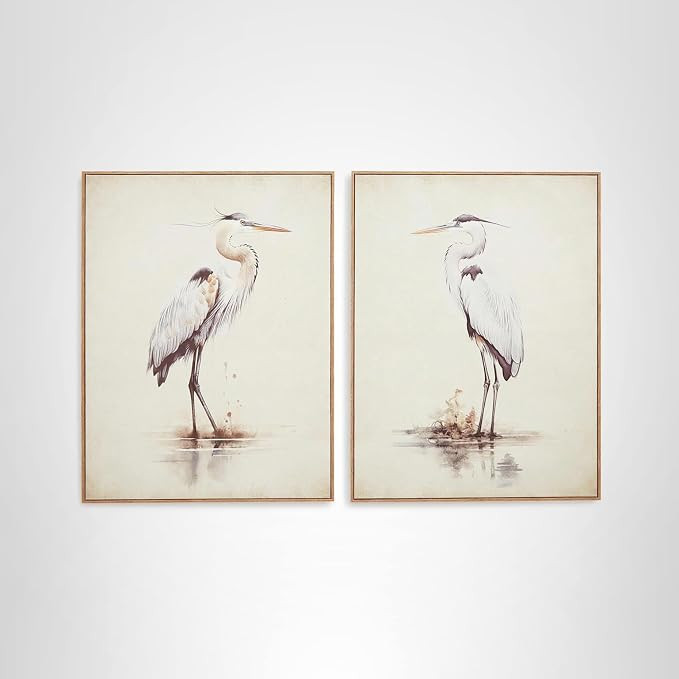 Signature Design by Ashley Aubinell Coastal Rectangular Framed Wall Art Set 30 x 40 Inches, Set o... | Amazon (US)
