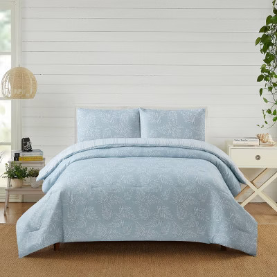 Modern Heirloom Leaf Comforter Blue | Target