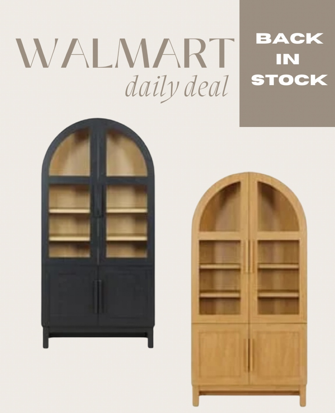 This gorgeous BHG arched cabinet is back in stock in both colors. 

#LTKStyleTip #LTKHome