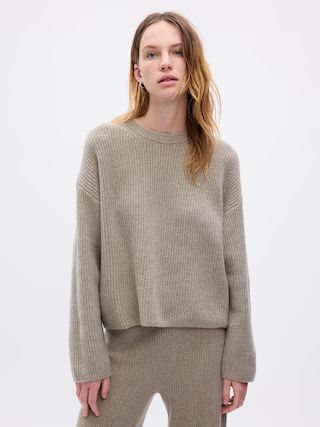 CashSoft Shaker-Stitch Relaxed Sweater | Gap (US)