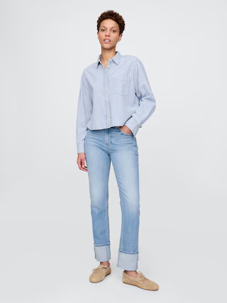 High Rise Cuffed '90s Straight Jeans | Gap (US)