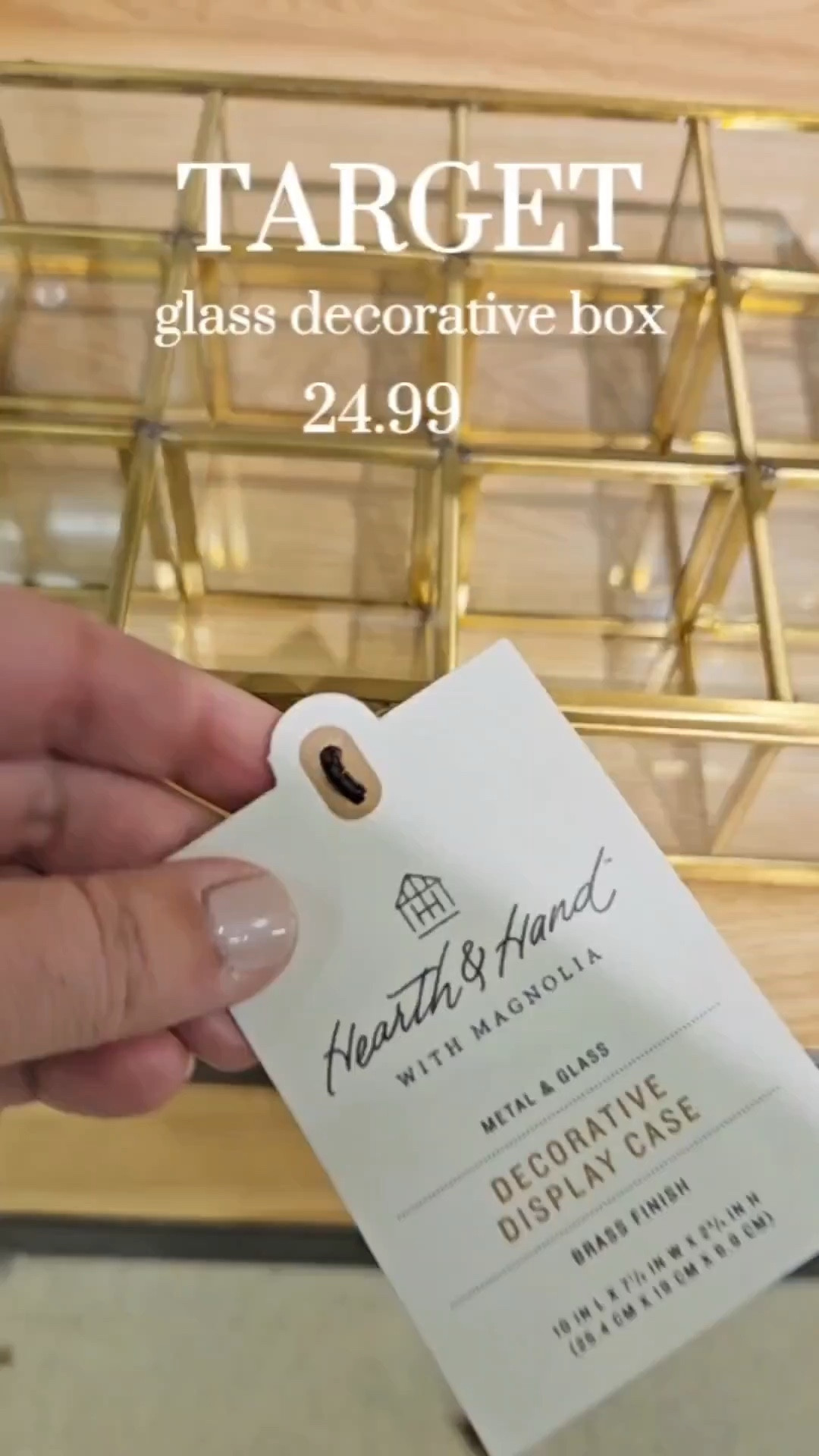Elevate your home decor with this chic decorative display case from Target! Perfect for showcasing your favorite trinkets, keepsakes, or even elegant jewelry, this stylish piece adds a touch of sophistication to any space.

#Targetfinds #Spring2025 #hearthandhand

#LTKHome #LTKWatchNow