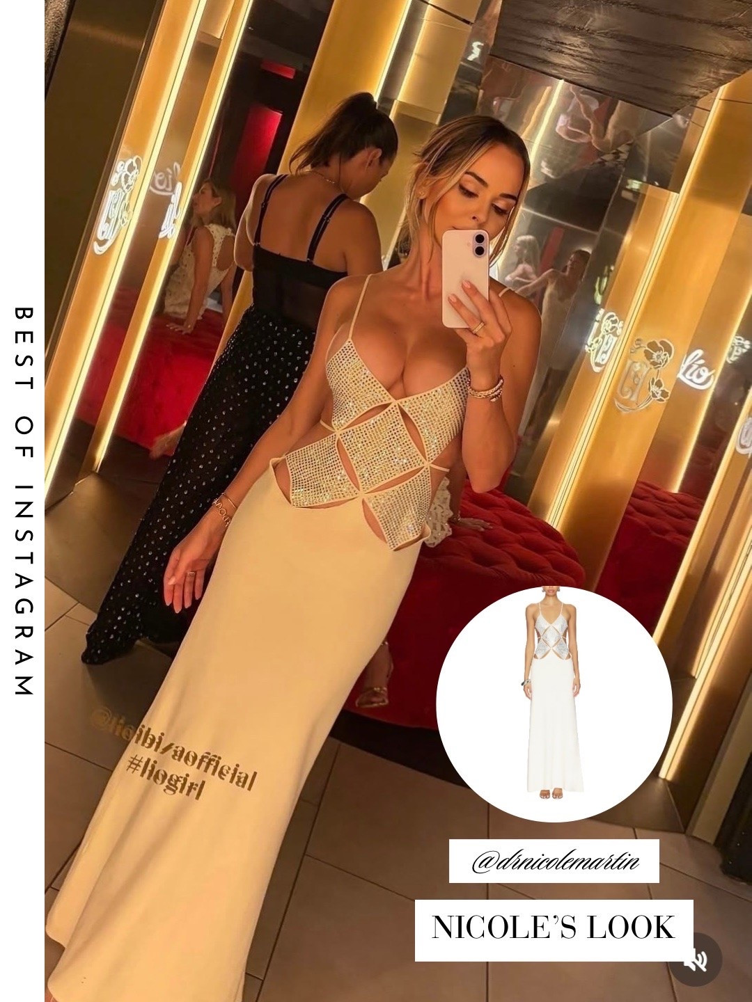 Nicole Martin’s White Embellished Cutout Dress 📸 = @drnicolemartin