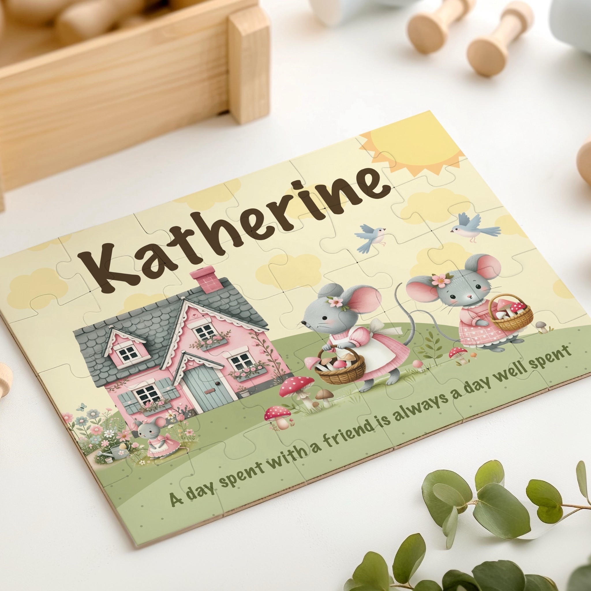 🍄 🎀 Cottagecore Cuties! The Sweetest Personalized Gift! 🐭
Stop scrolling! This 30-piece personalized puzzle is the most adorable addition to your little one's playroom! It's not just a puzzle, it's a keepsake featuring your child’s name and her sweet mouse friends enjoying a day in the garden.

✨ Why this puzzle is an LTK MUST-HAVE:

Personalized Touch: Features your child's name right on the puzzle—it's the gift they won't put down!

Cottagecore Aesthetic: Pink houses, mushroom accents, and cute animals make it perfect for a whimsical, cozy theme.

Meaningful Message: Includes the heartwarming quote: "A day spent with a friend is always a day well spent."

Perfect for Ages 3+: 30 sturdy pieces, ideal for little hands to practice motor skills.

🎁 Tap the link below to customize and shop on Etsy! This makes the best birthday or just-because gift!#LTKGiftGuide #PersonalizedGifts #KidsPuzzle #Cottagecore #CottagecoreKids #PlayroomDecor #PersonalizedPuzzle #CustomGift #EtsyFinds #MomLife #GiftForKids #BirthdayGift #KidsActivities #MouseFriends#LTKGiftGuide 



#LTKKids #LTKHome #LTKmomlife