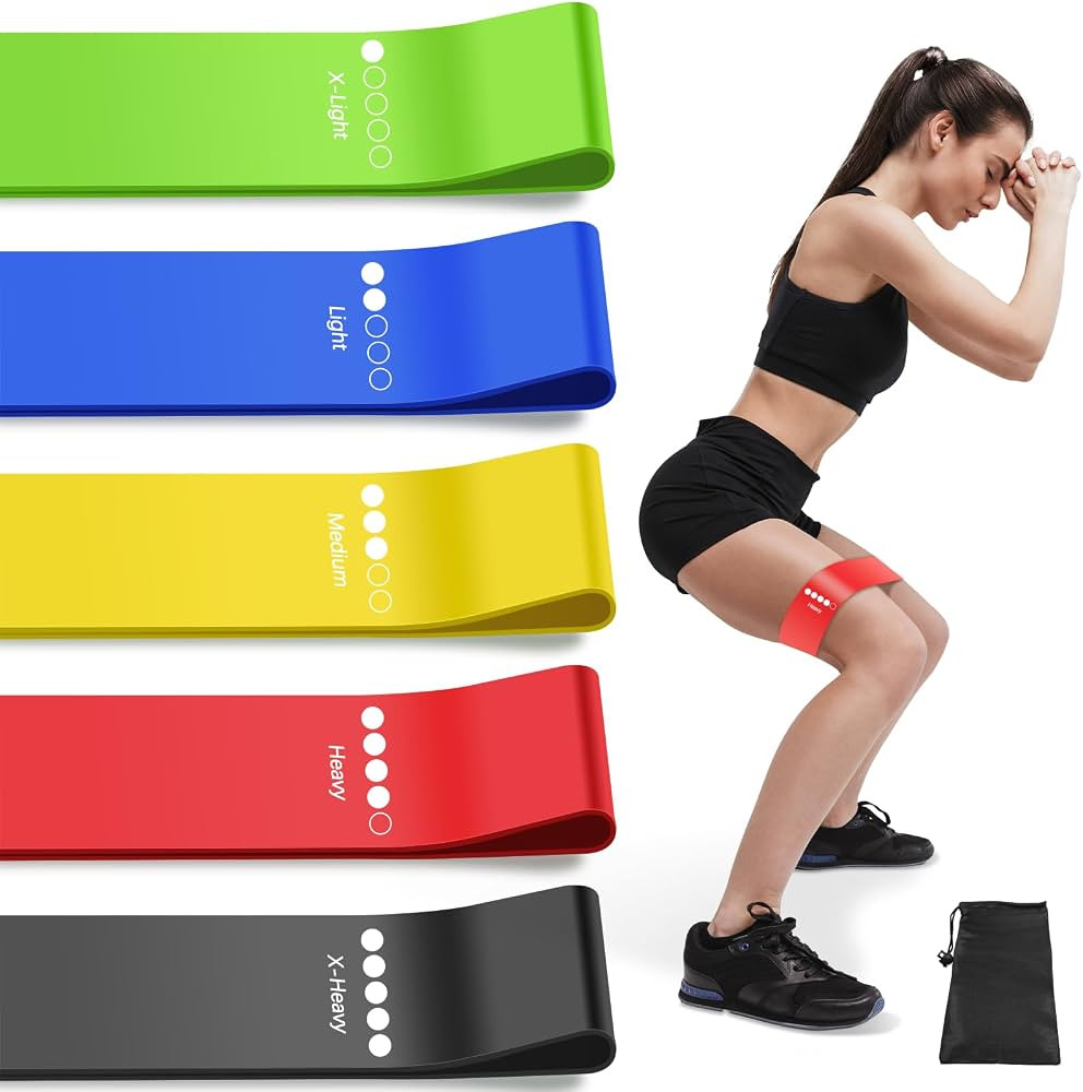 Resistance Bands for Working Out, Exercise Bands Resistance Bands Set with 5 Resistance Levels, M... | Amazon (US)
