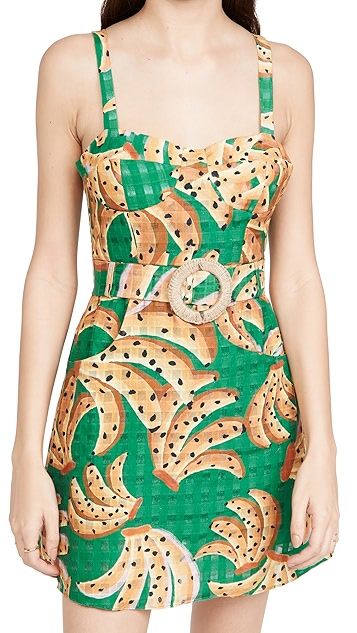 Green Raining Bananas Mini Dress | Shopbop