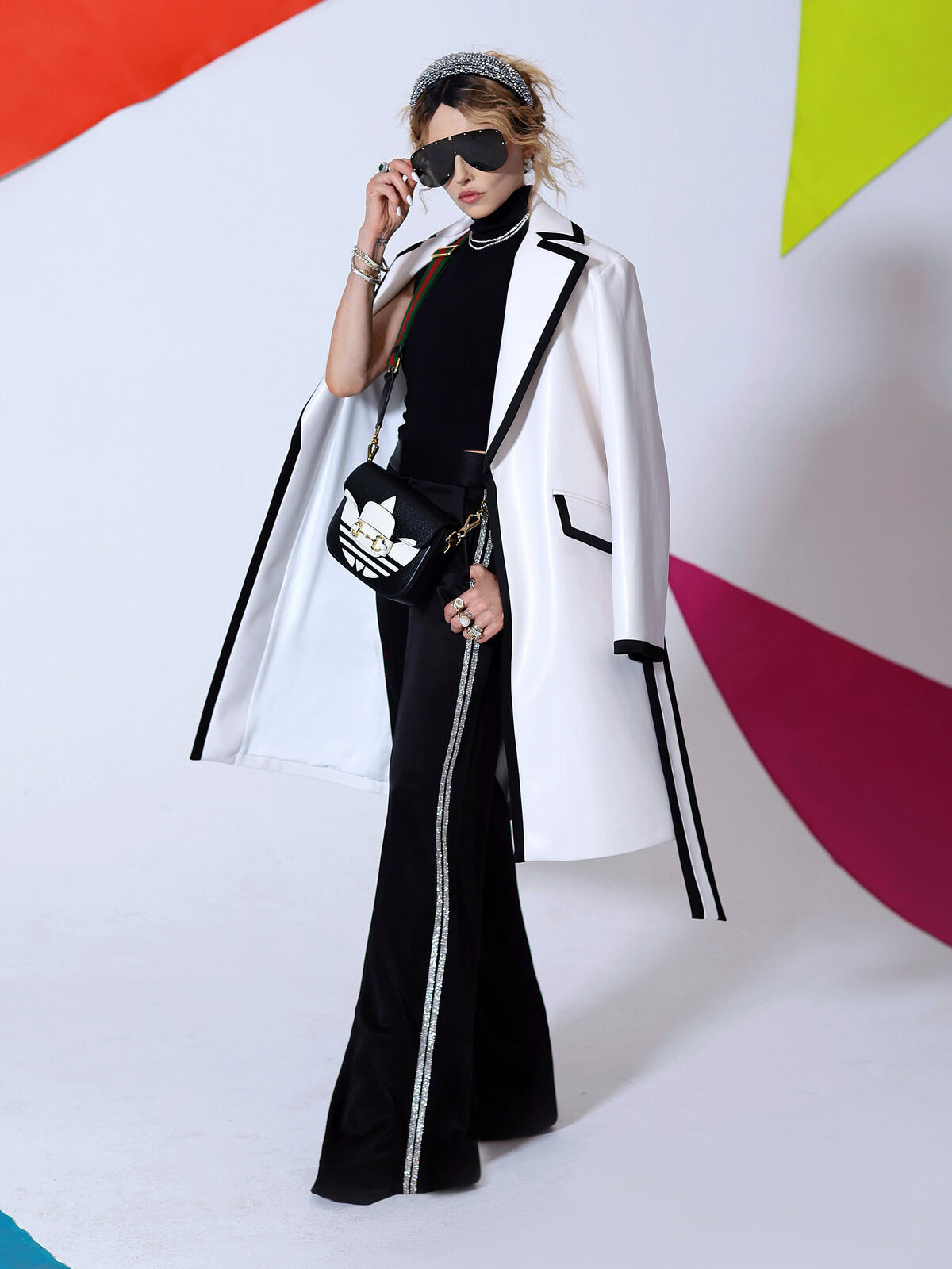 alice + olivia DYLAN PANT WITH CRYSTAL TRIM | Alice + Olivia