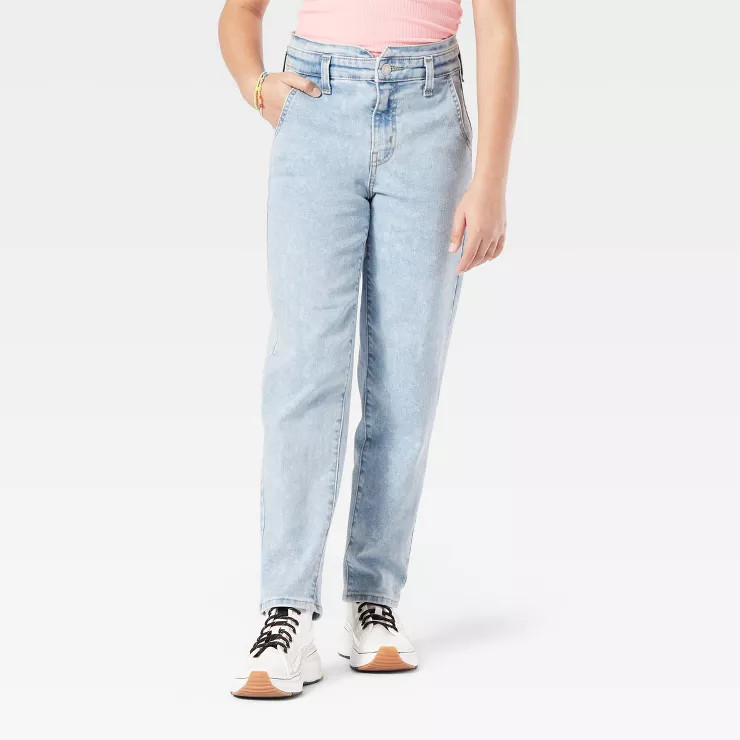 DENIZEN® from Levi's® Girls' High-Rise Mom Jeans - Light Wash | Target