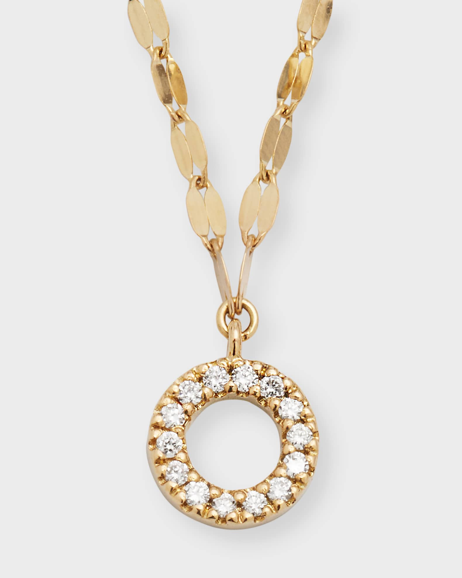 Flawless 14K Gold Open Circle Pendant Necklace | Neiman Marcus