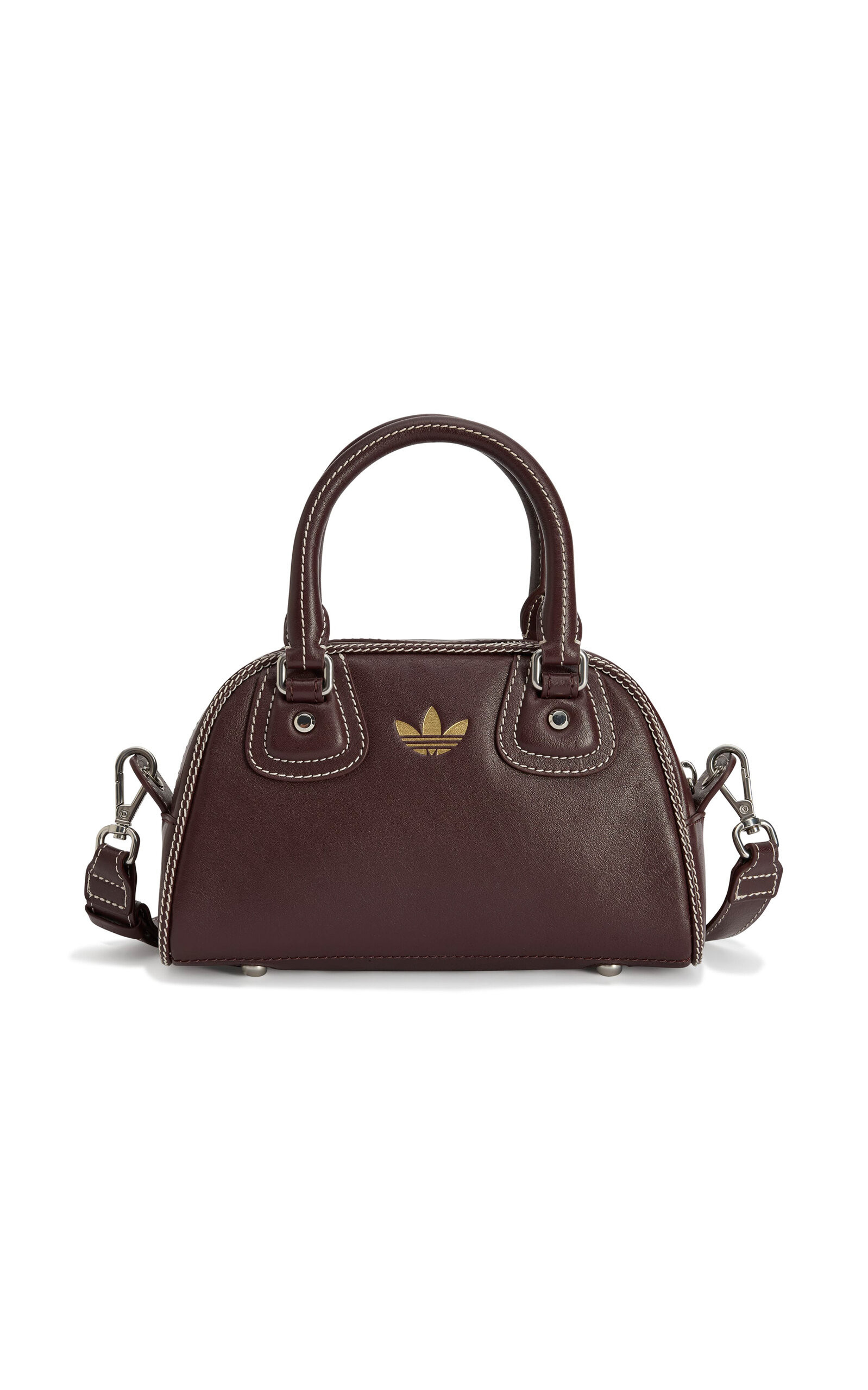 Adidas x Wales Bonner - WB Small Leather Bowling Bag - Burgundy - OS - Moda Operandi | Moda Operandi (Global)
