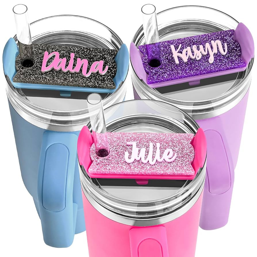 Personalized Name Plates for Stanley Tumbler Cup-Custom Name Tag for 30 40 20Oz Tumblers, Acrylic... | Amazon (US)