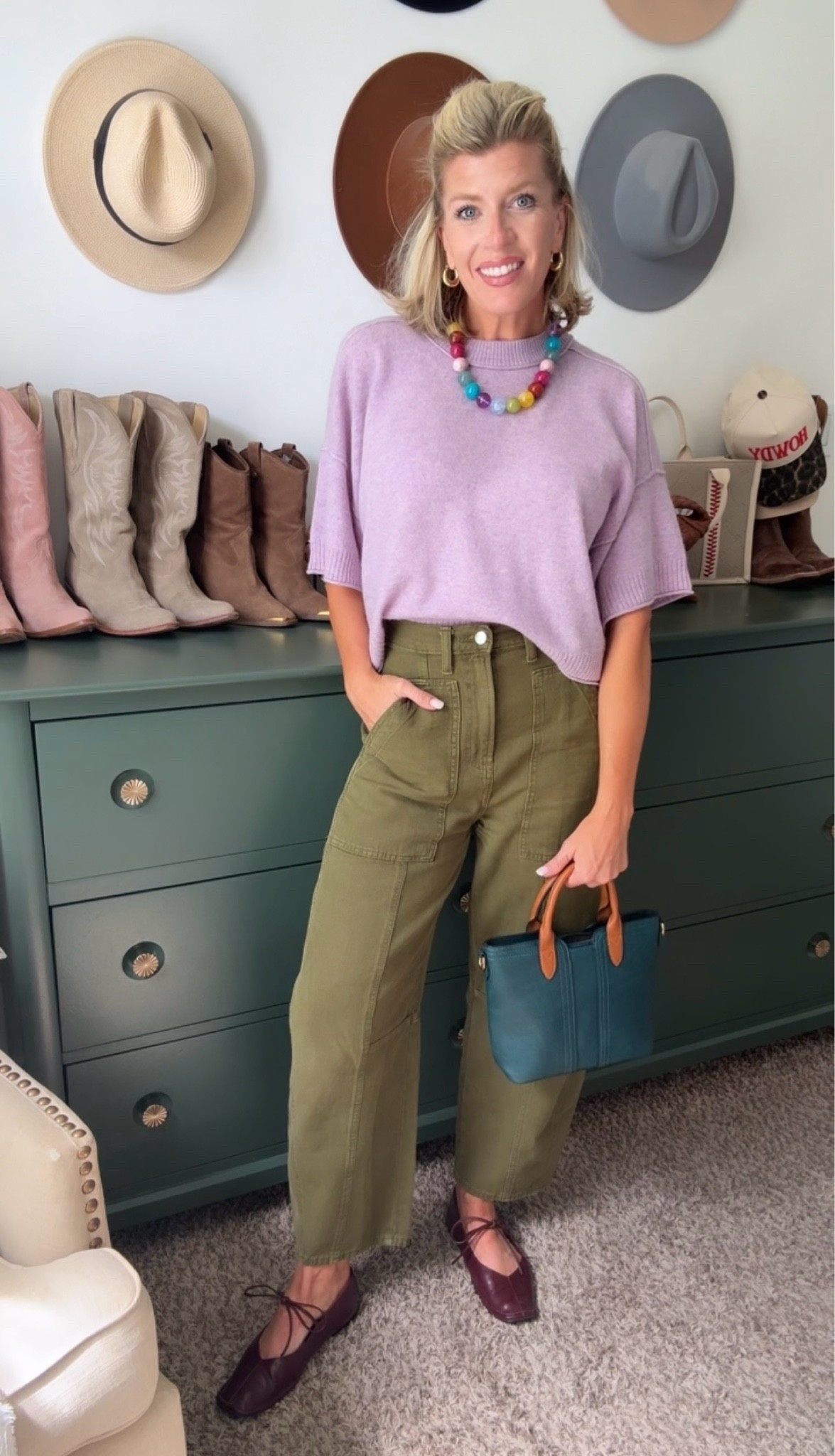 Fall outfit color combo
Purple and olive

#LTKootd #LTKOver40 #LTKSeasonal