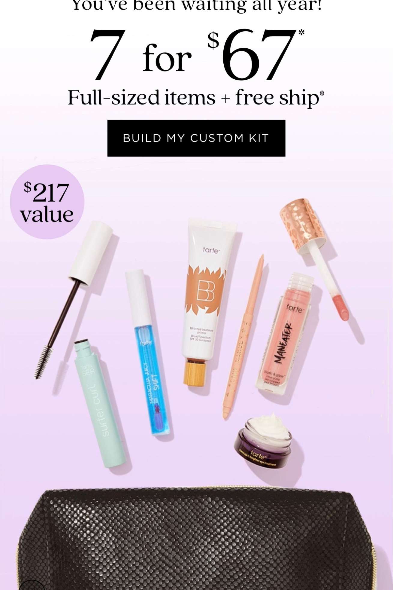 It’s time to build your custom Tarte bag! 
Seven products for only $67! 

#LTKbeauty #LTKsalealert #LTKGiftGuide