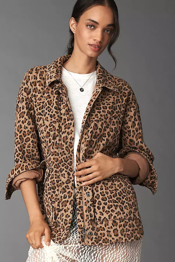 Cecile Quilted Leopard Jacket | Anthropologie (US)