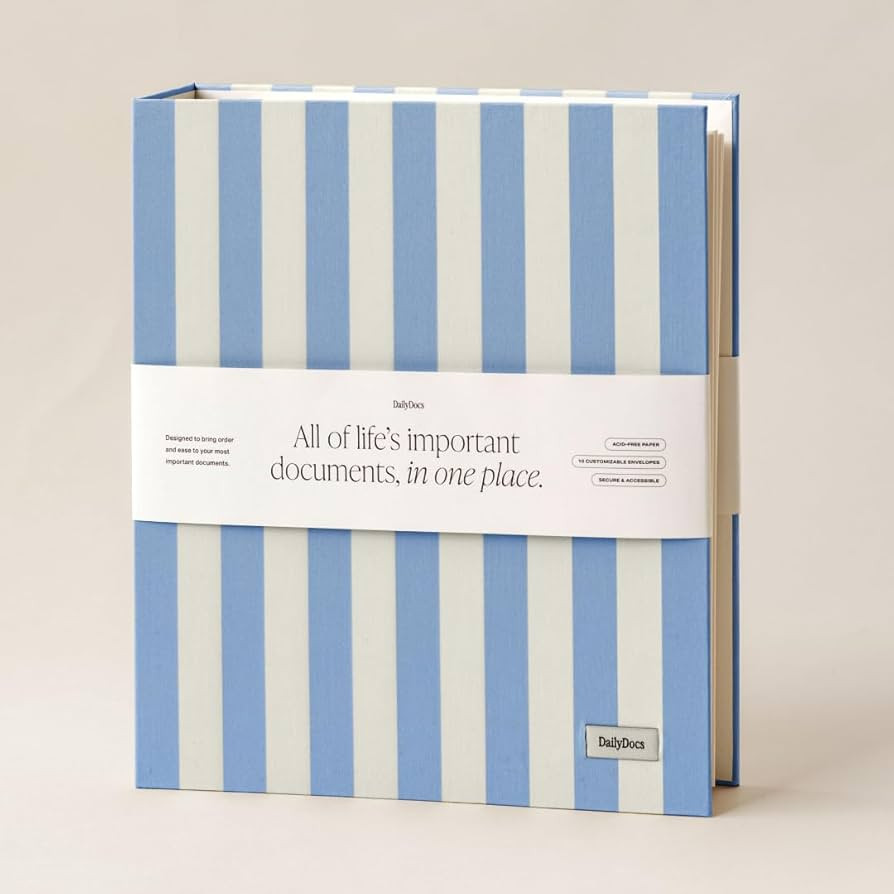 Document Organizer Binder – Premium Linen Folder System with Full & Half-Page Envelopes for Imp... | Amazon (US)
